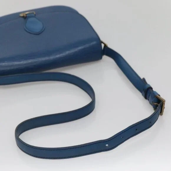 Authentic LOUIS VUITTON Epi Saint Cloud GM Shoulder Bag Toledo Blue M52195 LV - Picture 14 of 16